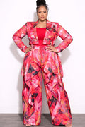 Final Sale Plus Size Ruffle Fringe Detail Long Sleeve V-Neck Cropped Blazer