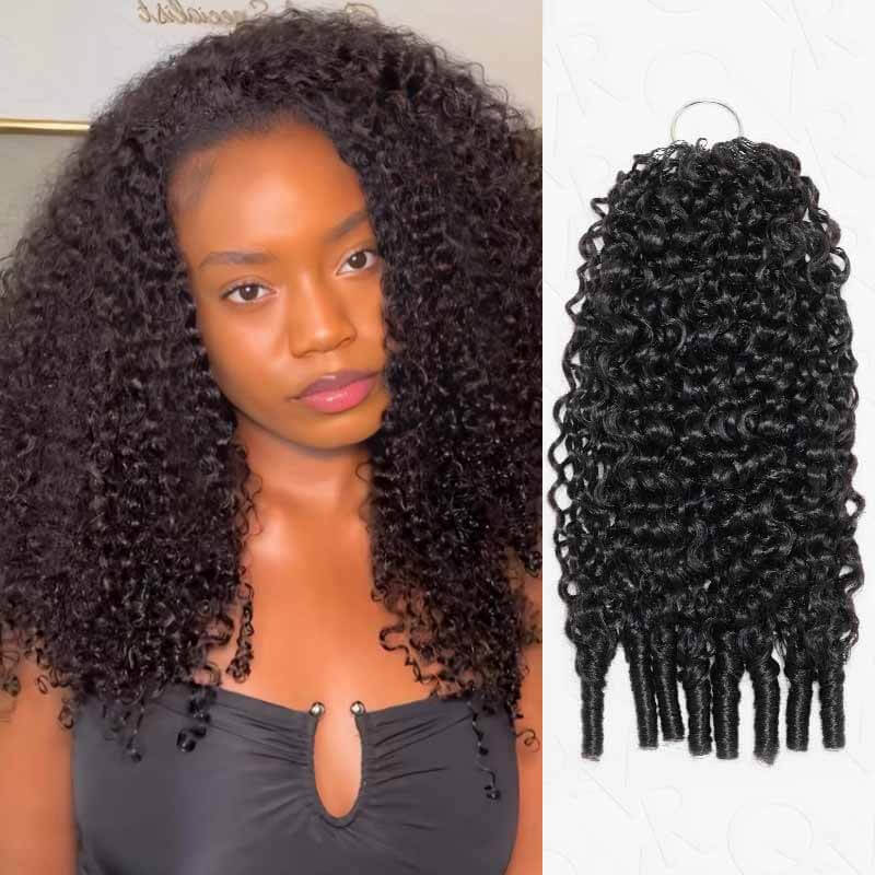 Buy One Get One| QVR Burmese Curly Crochet Hair Natural Black
