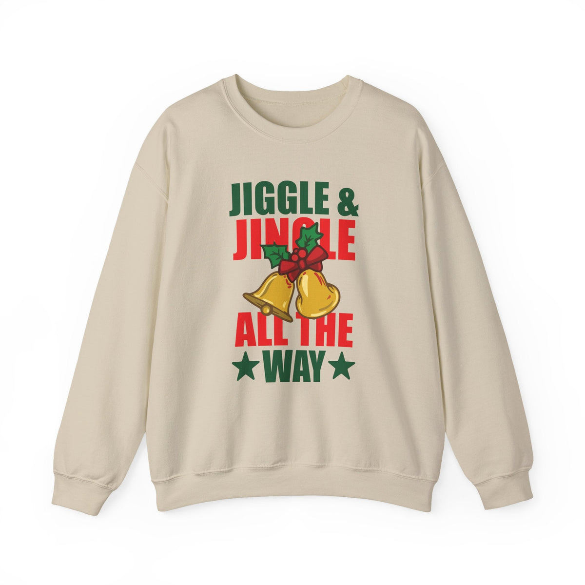 Jiggle & Jingle All The Way Crewneck | Christmas Bell Holiday Sweatshirt