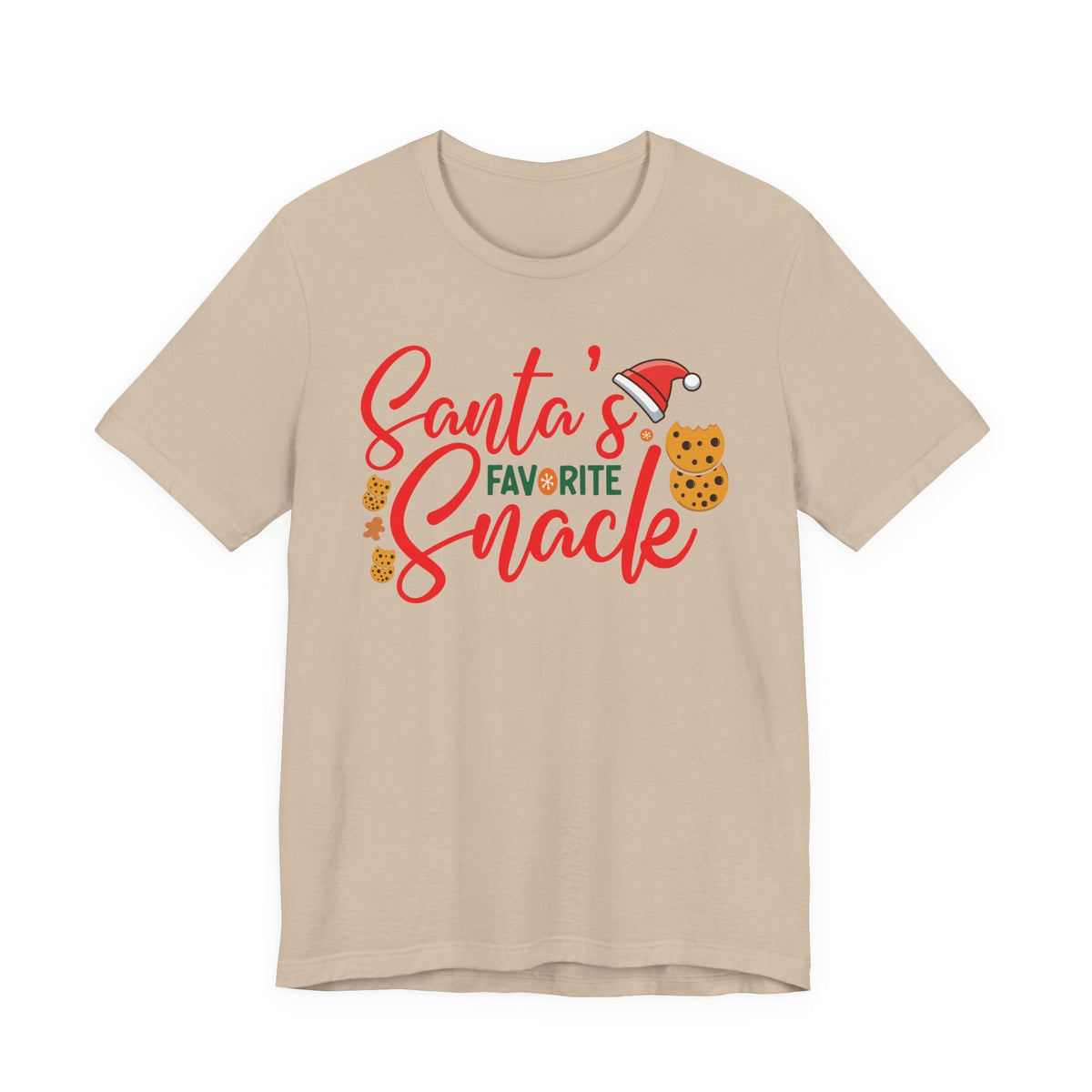 Santa's Favorite Snack T-Shirt | Christmas Cookie Graphic Tee