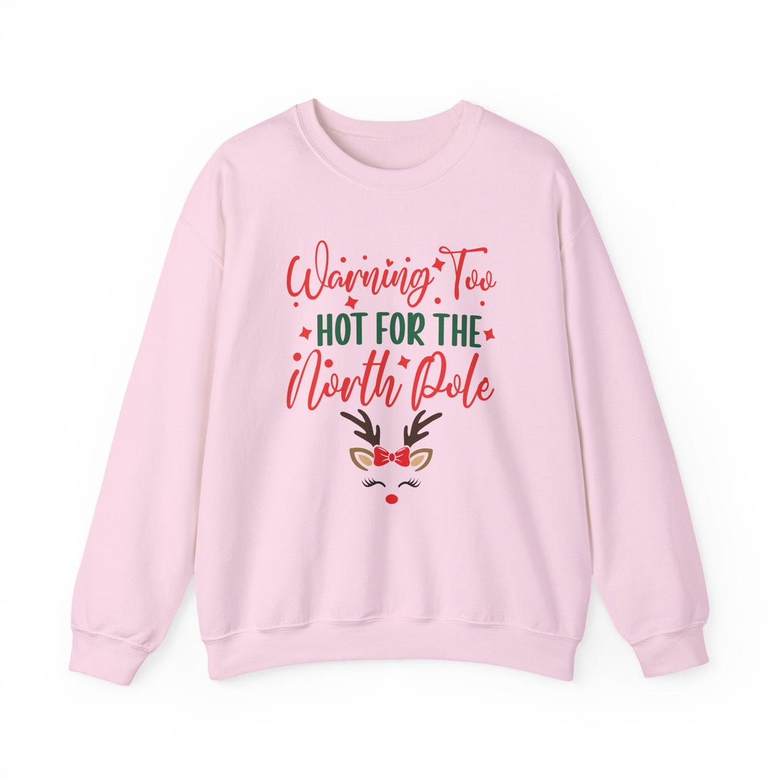 Too Hot for the North Pole Sweatshirt | Reindeer Face Christmas Crewneck