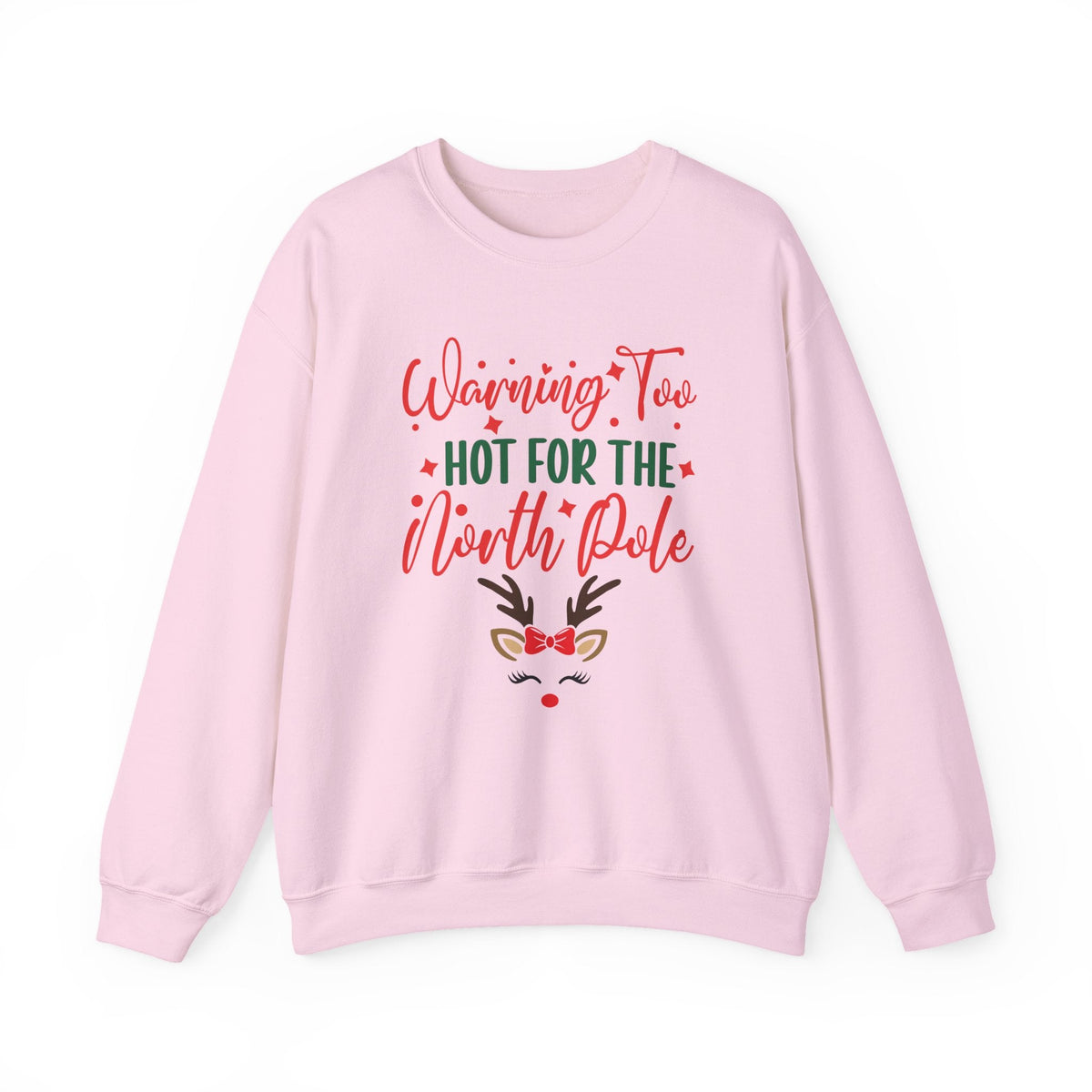 Too Hot for the North Pole Sweatshirt | Reindeer Face Christmas Crewneck