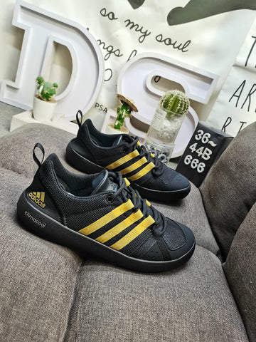 Adidas CLIMACOOL BOAT LACE  GRAPHIC Black Yellow DS-666D