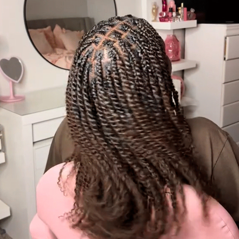 B3G1|Dark Brown Afro kinky Bulk Human Hair