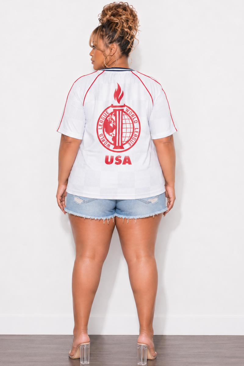 Final Plus Size Oversized USA Soccer Jersey