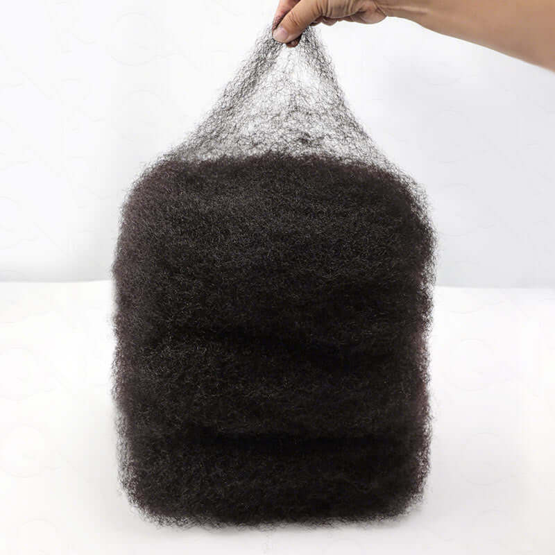 Buy One Get One|QVR Natural Black Afro Kinky Bulk Human Hair