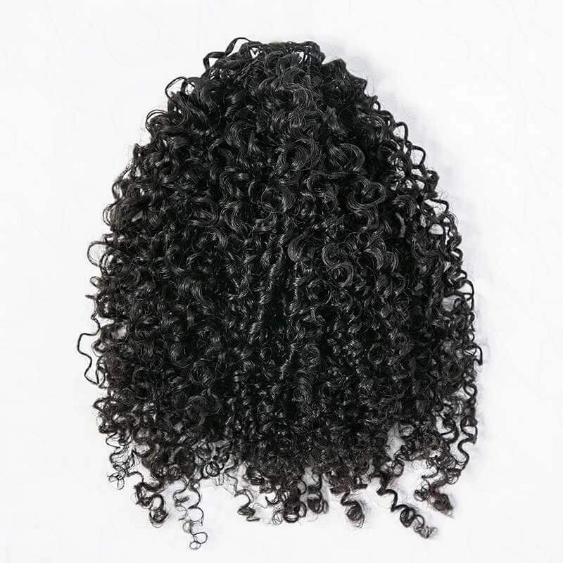 Lite Edition|QVR Burmese Kinky Curly Miracle Knots Natural Black Feather Crochet Human Hair|Lightweight Crochet Weave Hair Extension