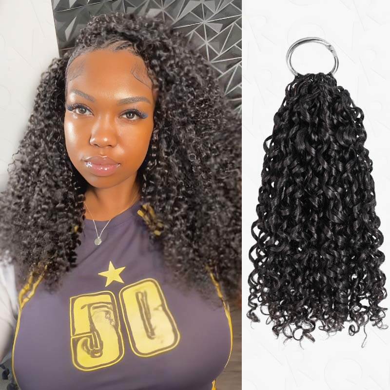 Buy One Get One| QVR Burmese Curly Crochet Hair Natural Black