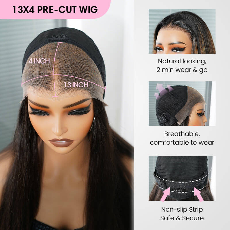 QVR Burmese Curly 13X4 Lace Front Wig Wear To Go 4Pre Design Virgin Human Hair Wigs