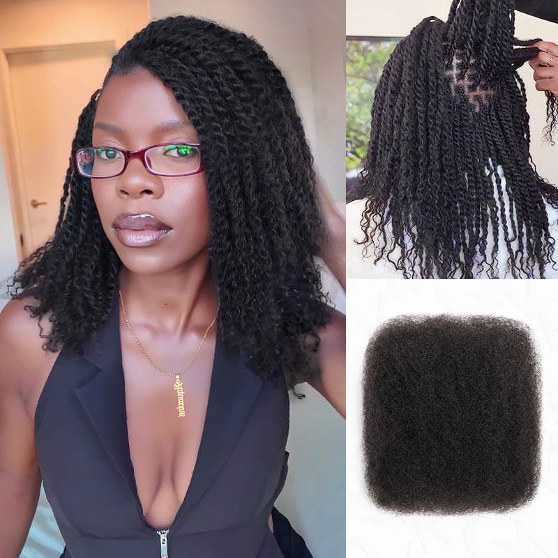 Buy One Get One|QVR Natural Black Afro Kinky Bulk Human Hair