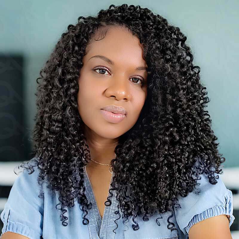 Buy One Get One| QVR Burmese Curly Crochet Hair Natural Black