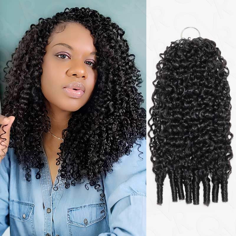 Buy One Get One| QVR Burmese Curly Crochet Hair Natural Black