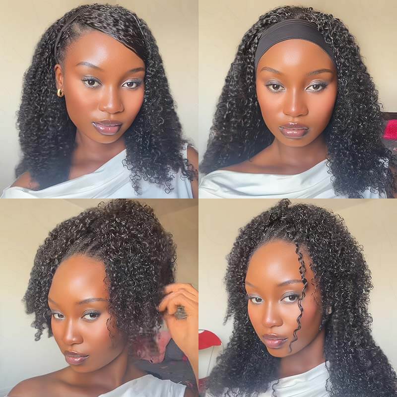 Lite Edition|QVR Burmese Kinky Curly Miracle Knots Natural Black Feather Crochet Human Hair|Lightweight Crochet Weave Hair Extension