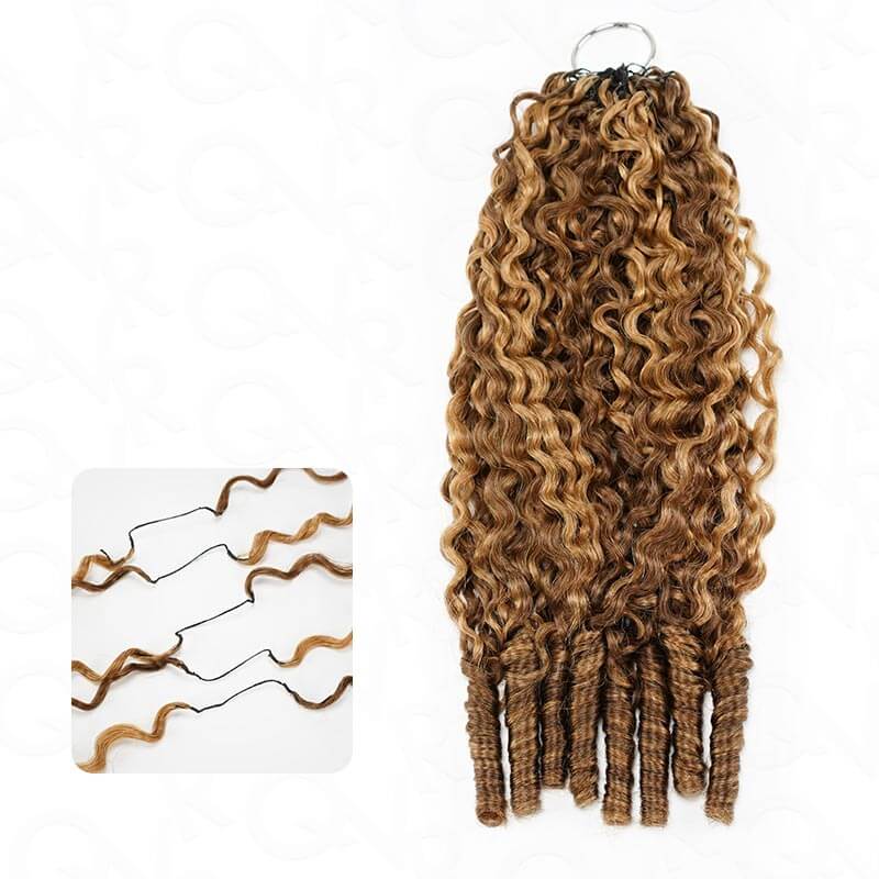 Buy One Get One|QVR Burmese Curly Feather Crochet Hair Highlight #P4/27