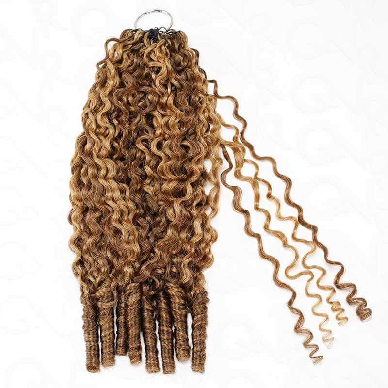 Buy One Get One|QVR Burmese Curly Feather Crochet Hair Highlight #P4/27