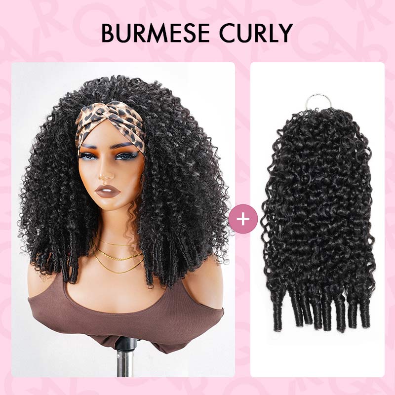 FIXED PRICE|QVR #99J Highlight Miracle Knots X Half Wig Hack Seamless Miracle Braids Human Hair Crochet Weave Hair Extension