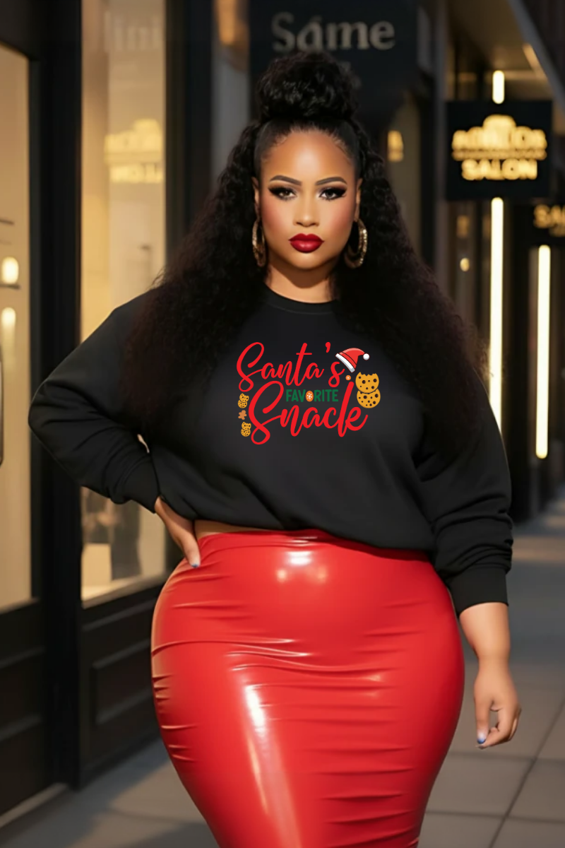 Santa's Favorite Snack crewneck, Christmas cookie sweatshirt | holiday sweater