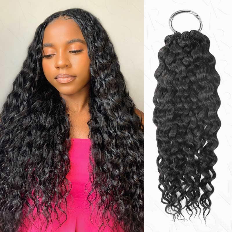 Buy One Get One| Natural Black Water Wave Feather Crochet Hair