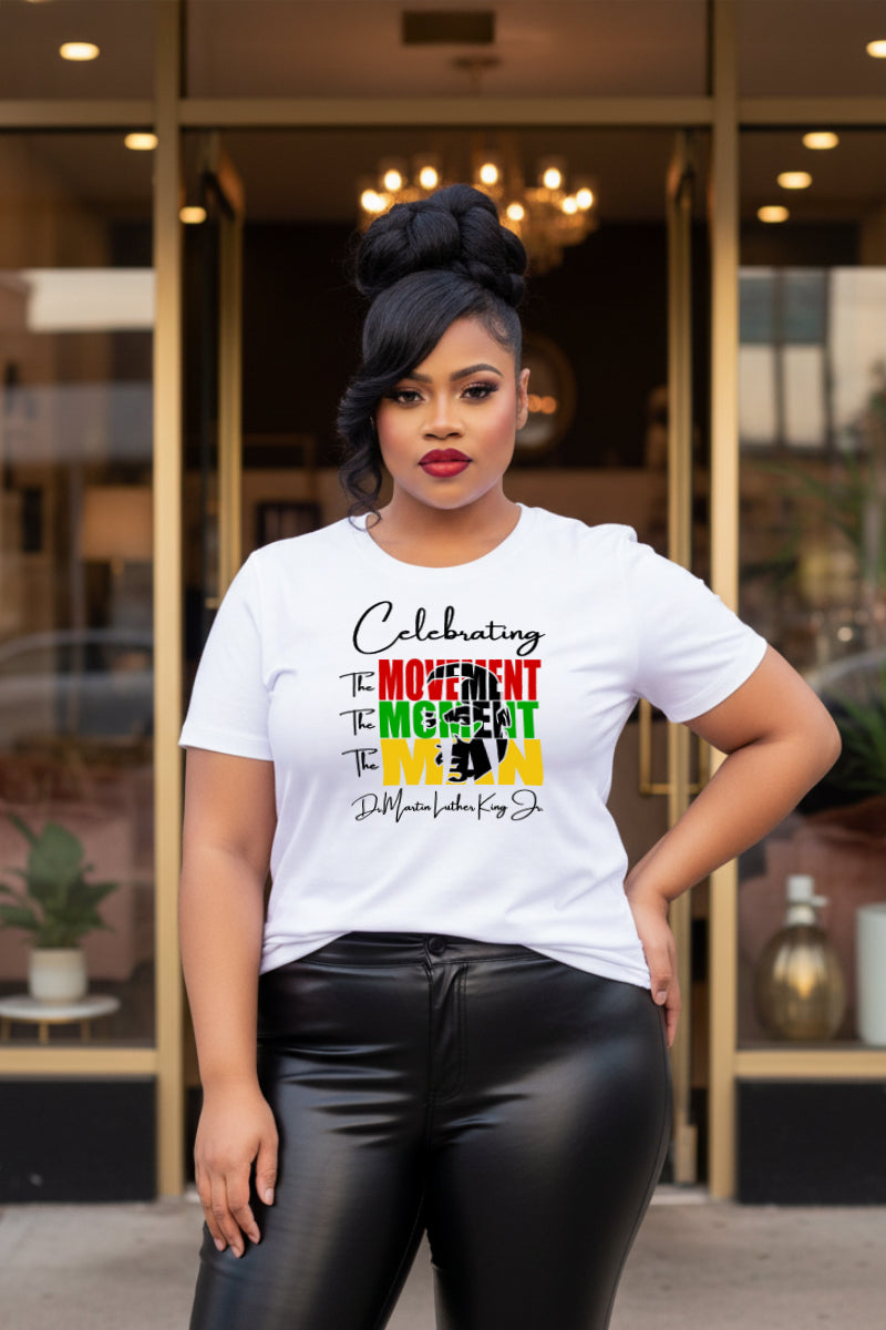 Celebrating The Movement Moment Man | Minimalist Typography Expression Shirt