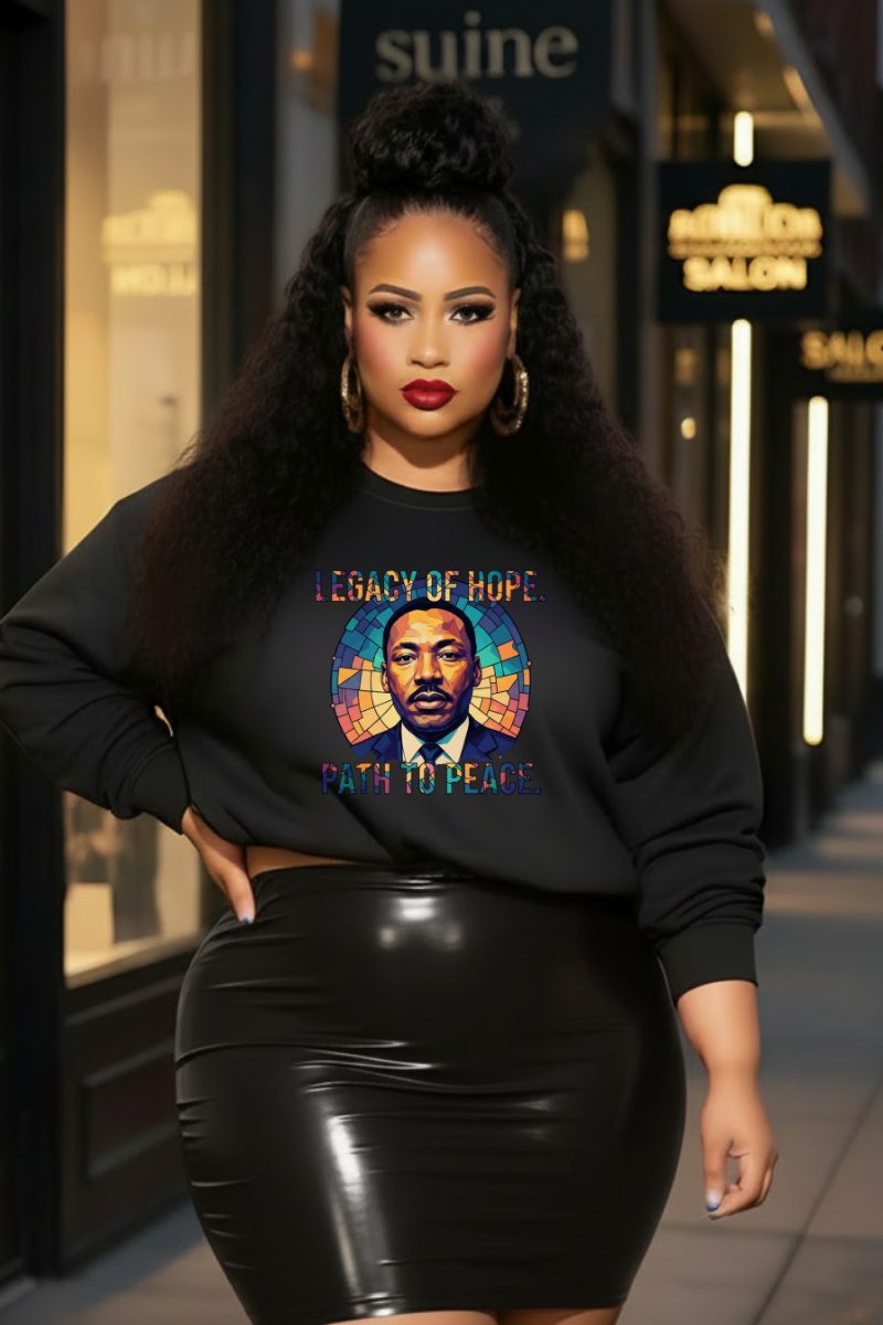 Legacy Of Hope Crewneck Sweatshirt | Stained Glass Tribute Design