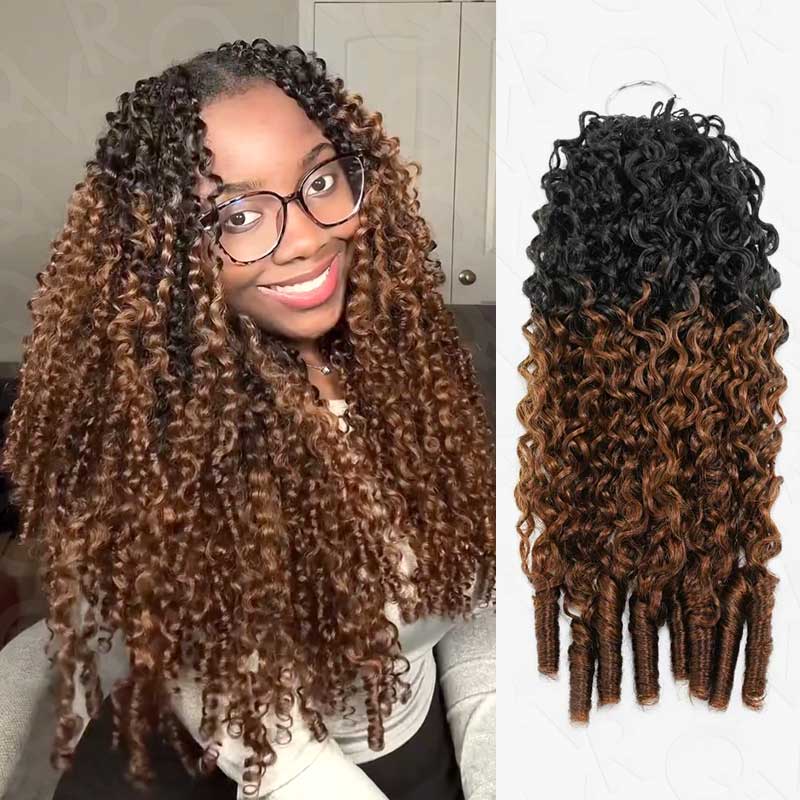 Buy One Get One|QVR Burmese Curly Feather Crochet Hair Highlight #P4/27