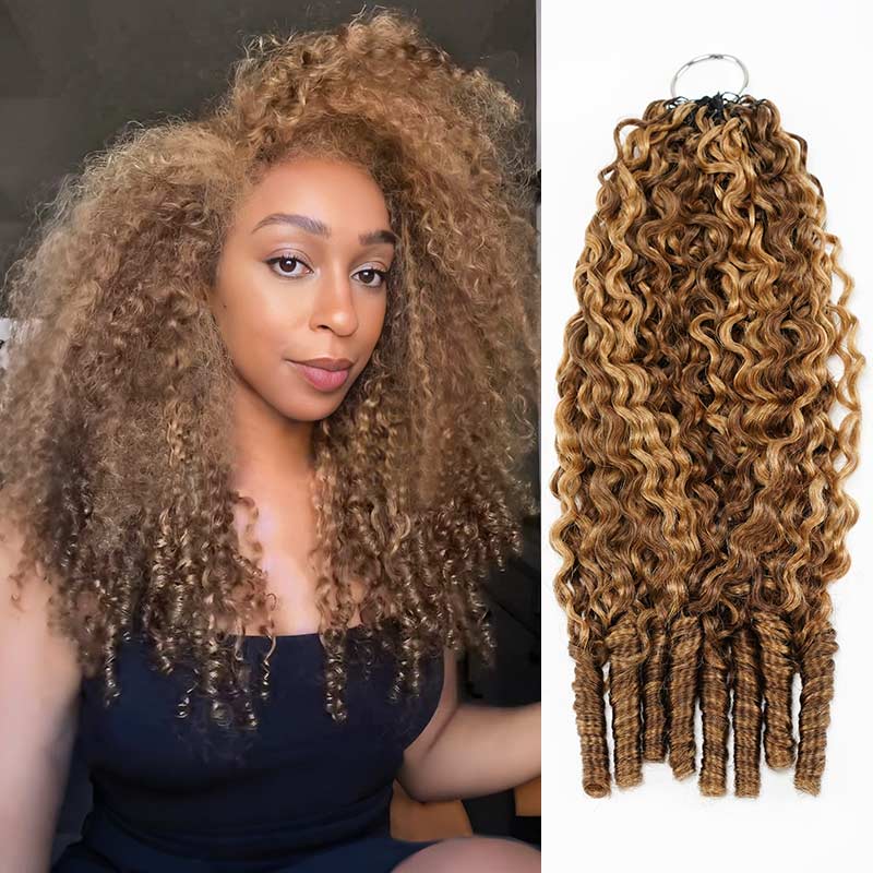 Buy One Get One|QVR Burmese Curly Feather Crochet Hair Highlight #P4/27