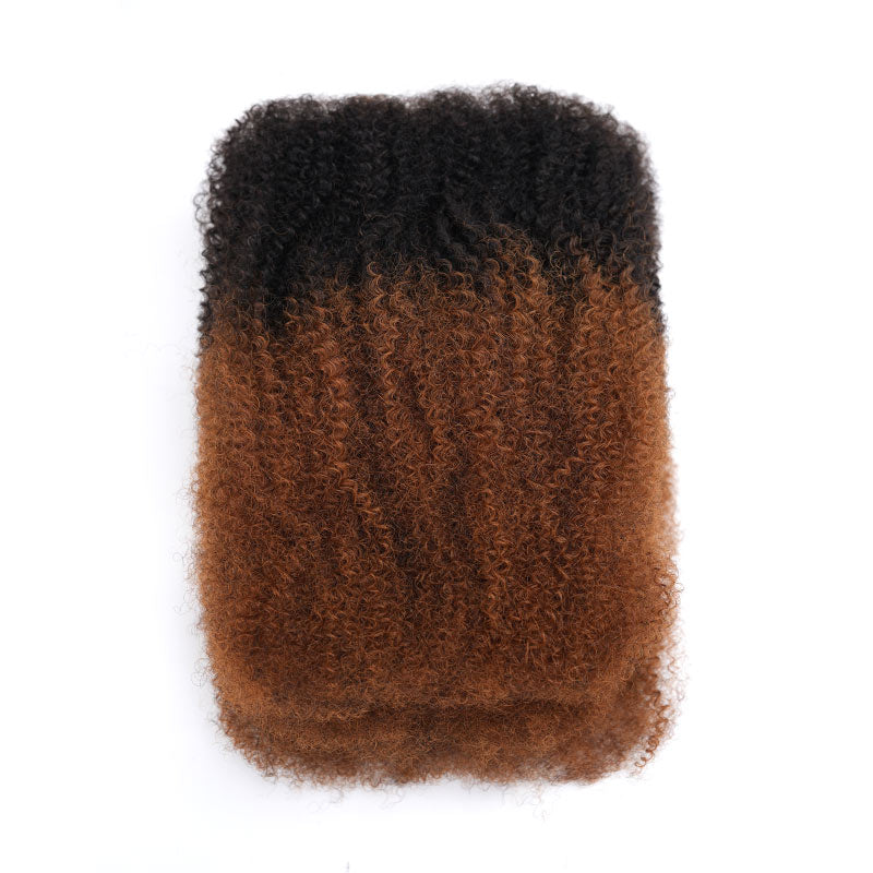 QVR Ombre Afro Kinky Bulk Braids Hair Extensions for Passion Twists & Locs