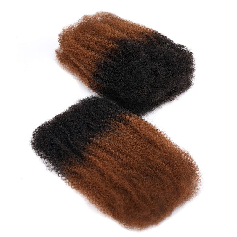 QVR Ombre Afro Kinky Bulk Braids Hair Extensions for Passion Twists & Locs