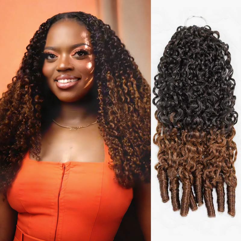 Buy One Get One|QVR Burmese Curly Feather Crochet Hair Highlight #P4/27