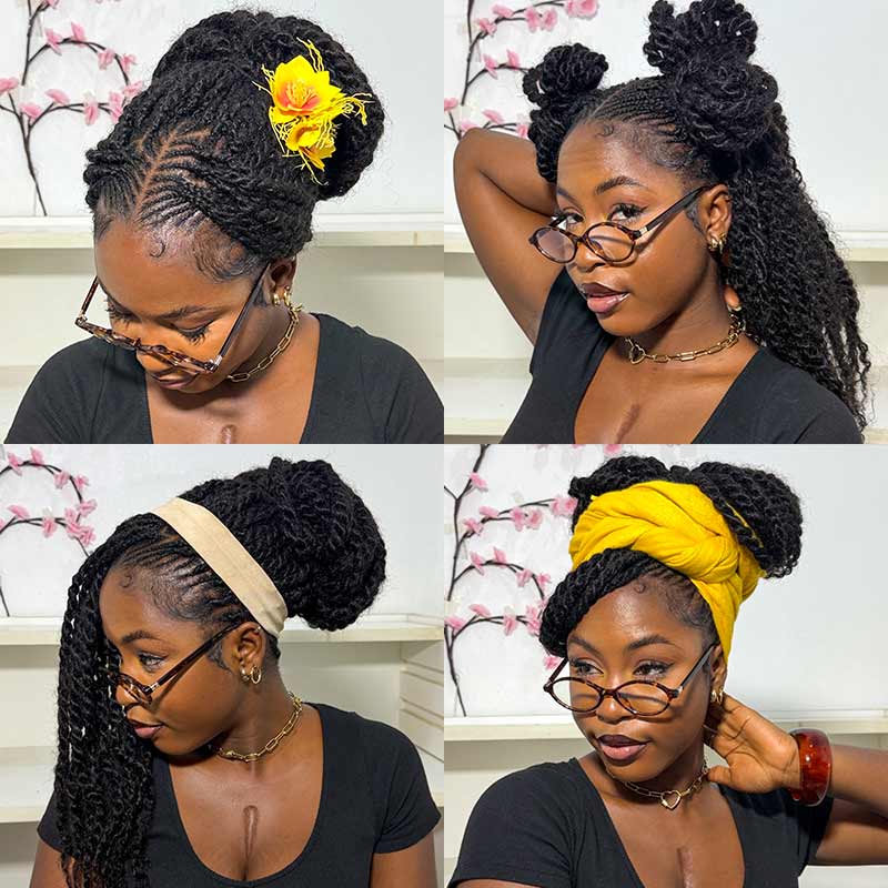 Buy One Get One|QVR Natural Black Afro Kinky Bulk Human Hair