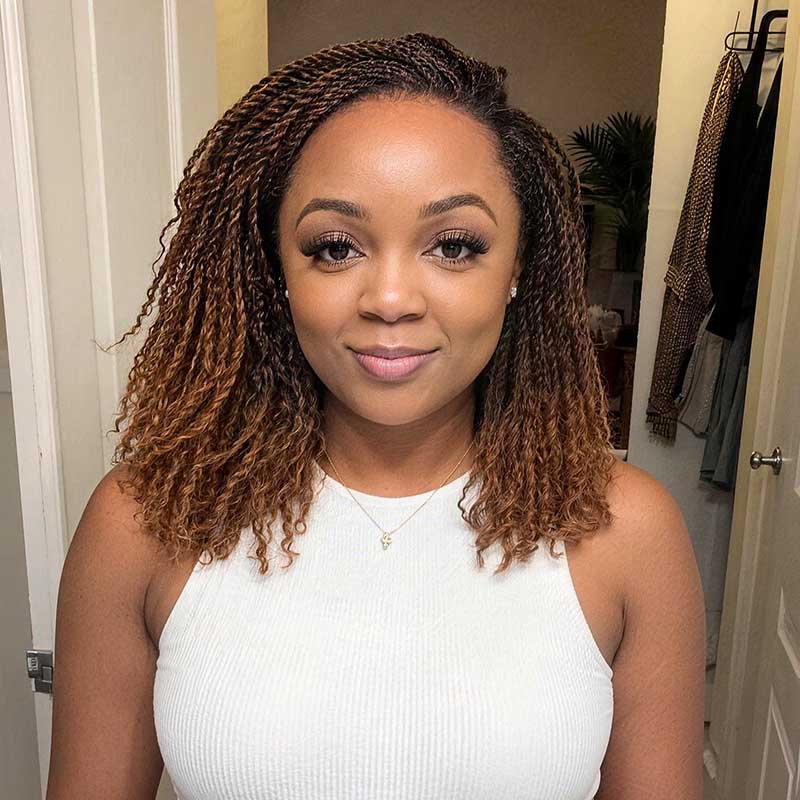 Buy One Get One|QVR Mixed Color #4/30 Afro Kinky Bulk Human Hair