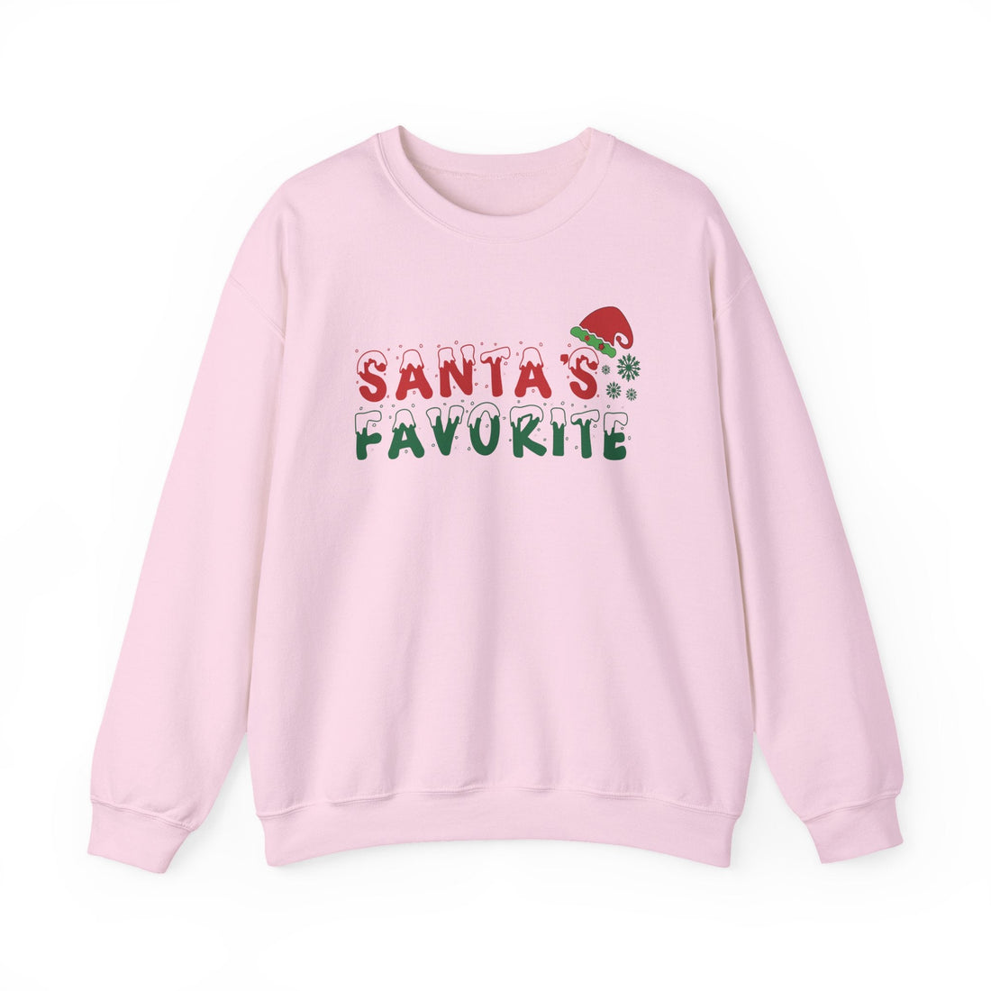 Santa's Favorite Crewneck Sweatshirt | Christmas text design, Santa hat