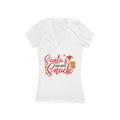 Santa's Favorite Snack V-neck Tee | Christmas Cookie Shirt