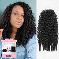 Buy One Get One| QVR Burmese Curly Crochet Hair Natural Black