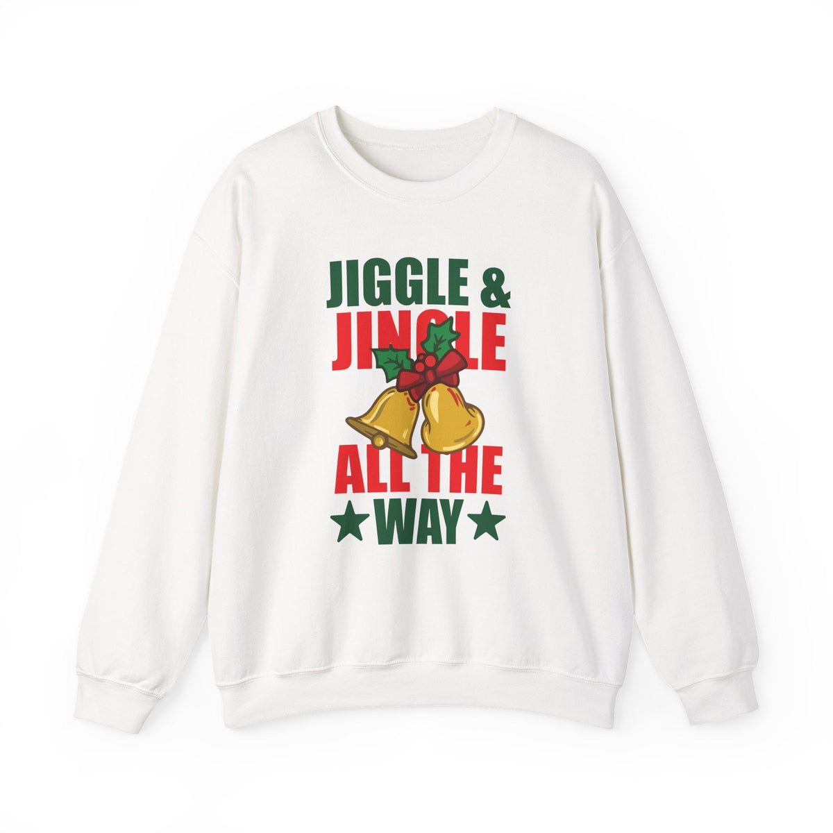 Jiggle & Jingle All The Way Crewneck | Christmas Bell Holiday Sweatshirt
