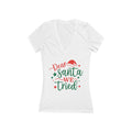 Dear Santa We Tried Christmas V-Neck Tee
