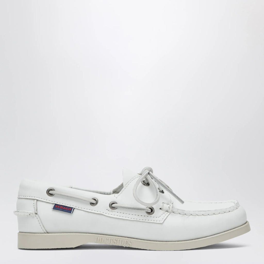 Sebago - Portland women's boat shoes in leather, white