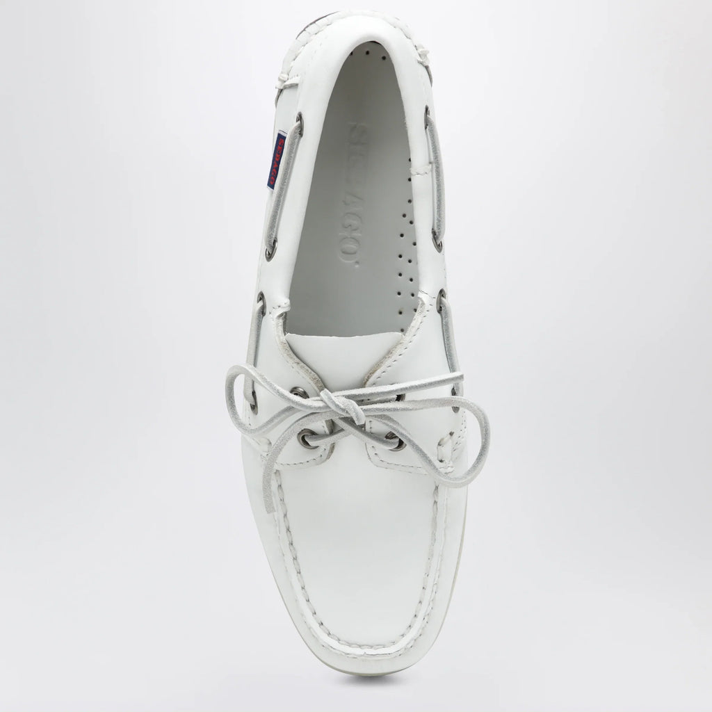 Sebago - Portland women's boat shoes in leather, white
