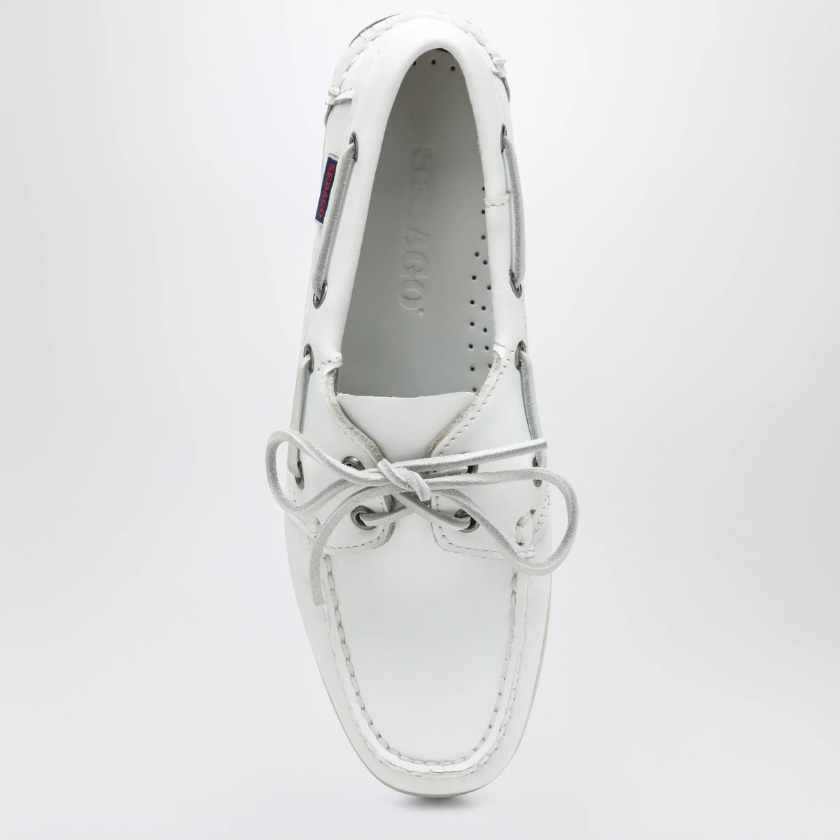 Sebago - Portland women's boat shoes in leather, white