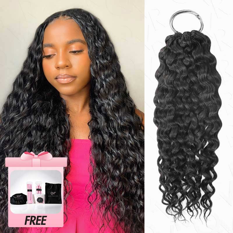 Buy One Get One| Natural Black Water Wave Feather Crochet Hair