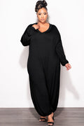 Final Sale Plus Size Loose Fit Jumpsuit in Black