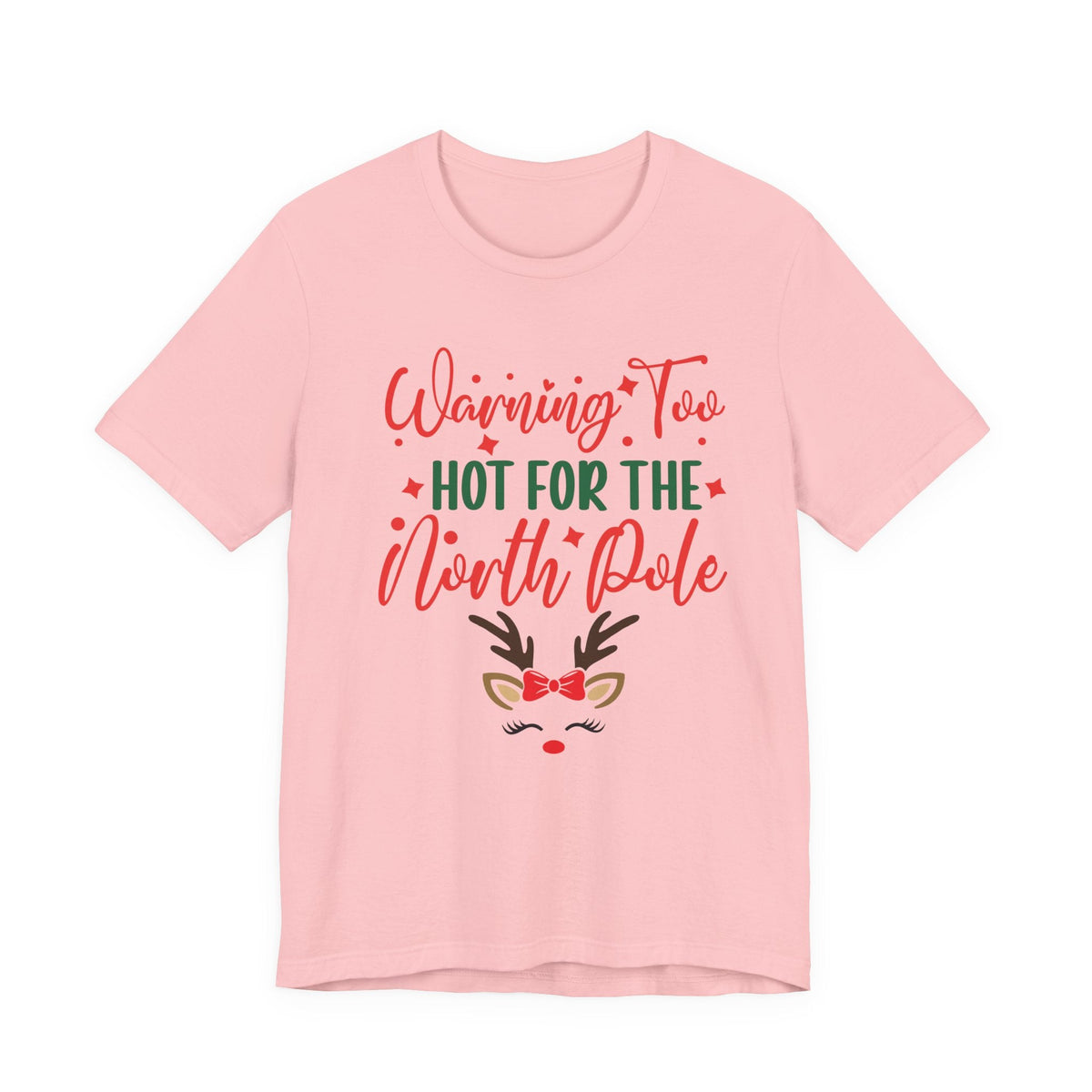 Too Hot for the North Pole Women's V-Neck Tee | Reindeer Christmas Shirt