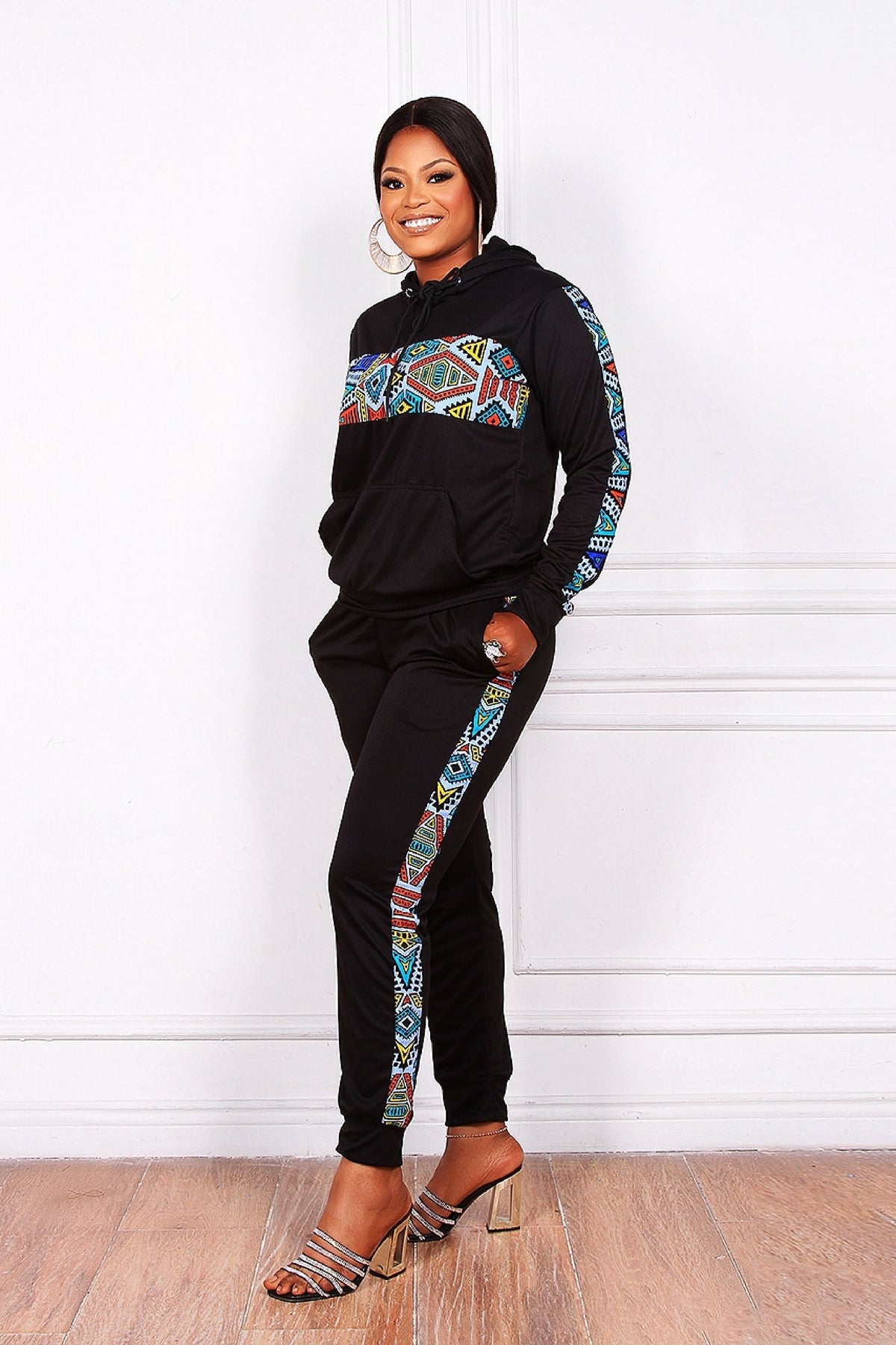 Nala African Print soft Jogger Set (Blue African Print)