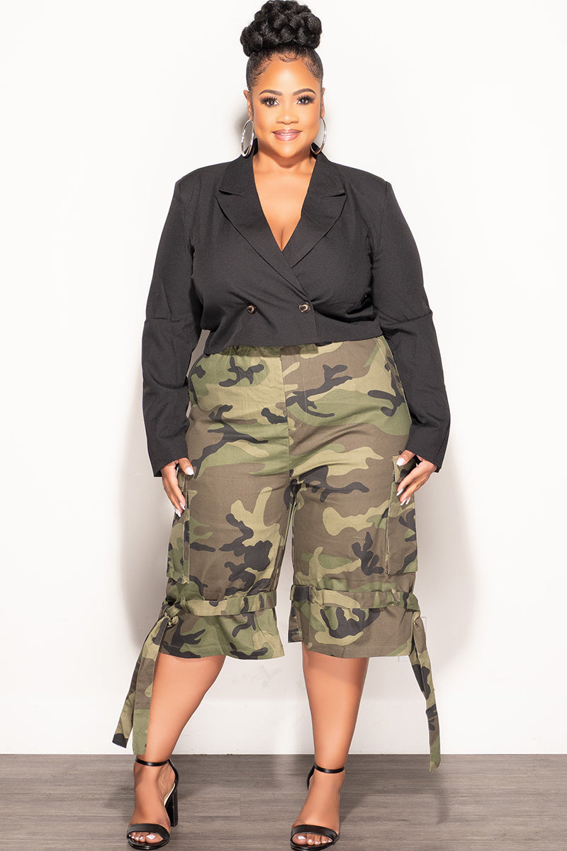 Final Sale Plus Size Cropped Blazer