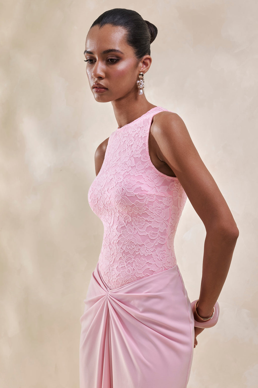 Serale | Body Rose En Dentelle À Encolure Ronde