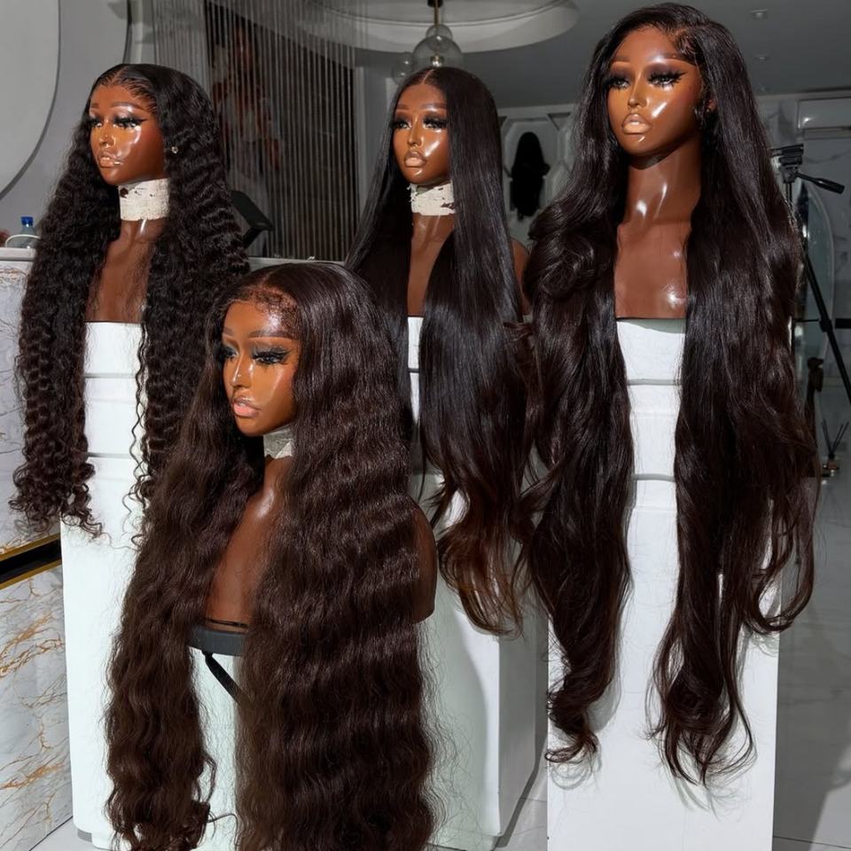 Indian Loose Deep Raw Human Hair Wigs Body Wave Transparent HD Full Lace Frontal Wigs for Black Women