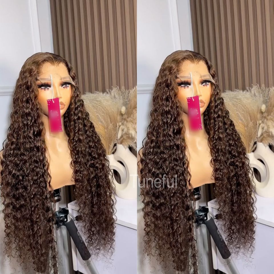 Wholesale Raw Indian 180% Density Human Hair 13*4 Lace Frontal Wig Natural Burmese Curly Human Hair Glueless Wigs