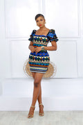 Zoya African Tribal Print Mini Dress (Tribe)