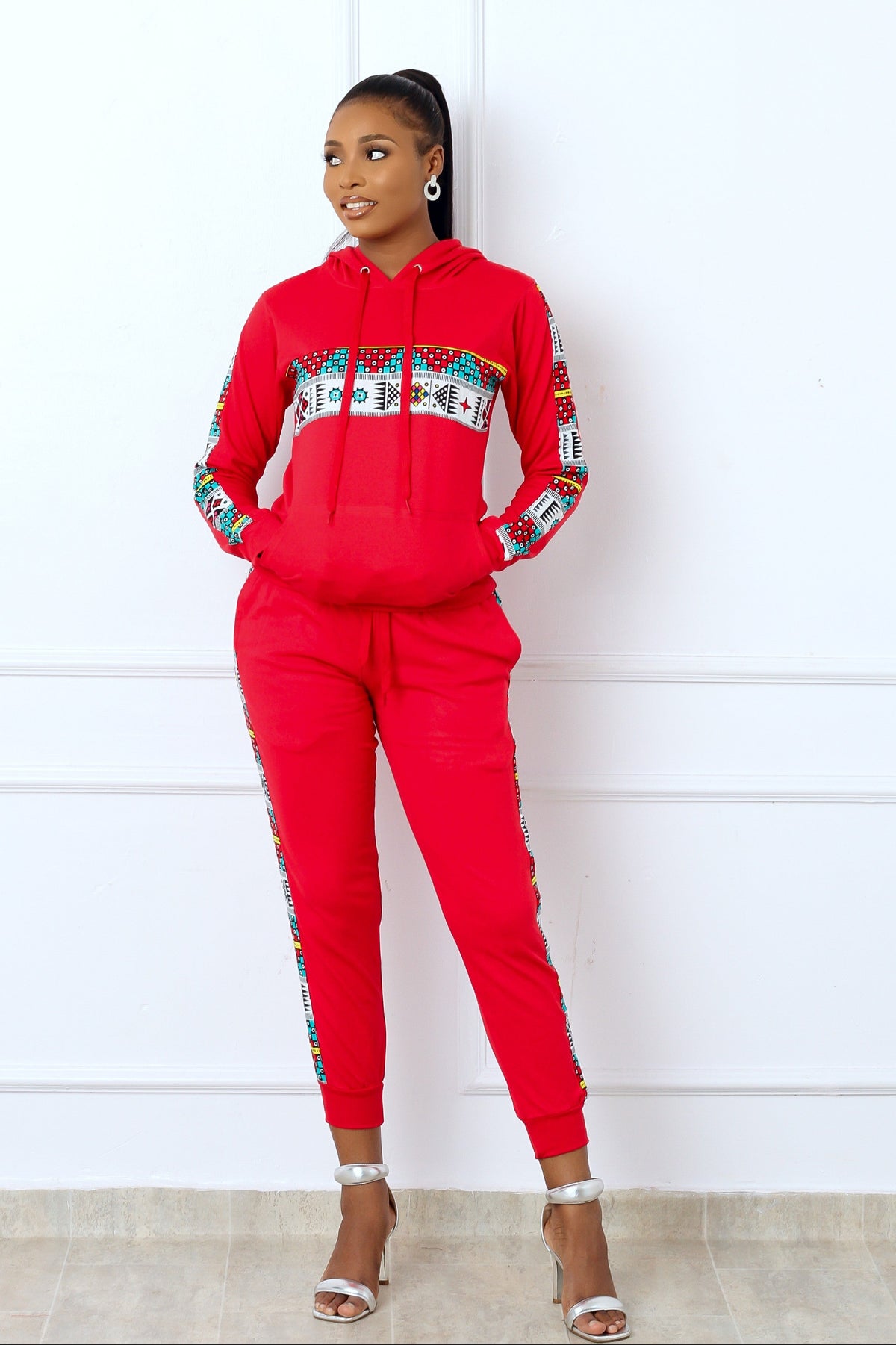 Nala African Print soft Jogger Set (Blue African Print)