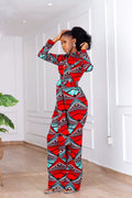 Taraji Zippered Jumpsuit (Red)